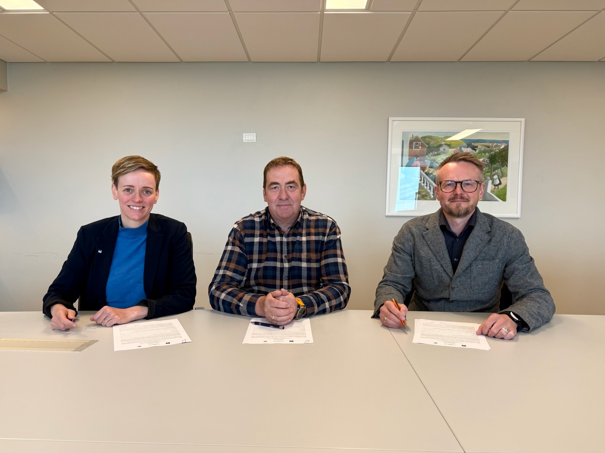 Halla Gunnarsdóttir, formaður VR, Eiður Stefánsson, formaður LÍV og Benedikt S Benediktsson, framkvæmdastjóri SVÞ